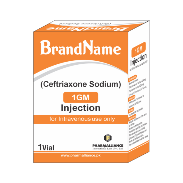 PharmAlliance-Ceftriaxone Sodium-1000mg-Dry Vial