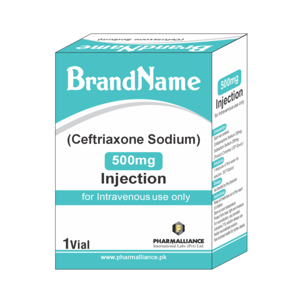 PharmAlliance-Ceftriaxone Sodium-500mg-Dry Vial