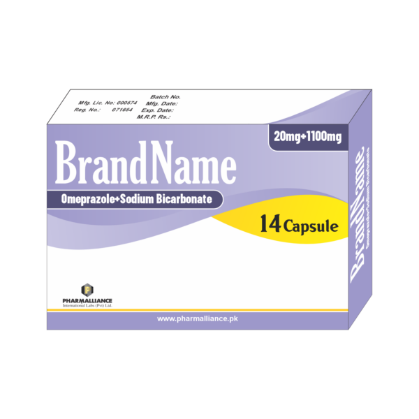 PharmAlliance-Omeprazole+Na Bicarbonate-20mg+1100mg-Caspule