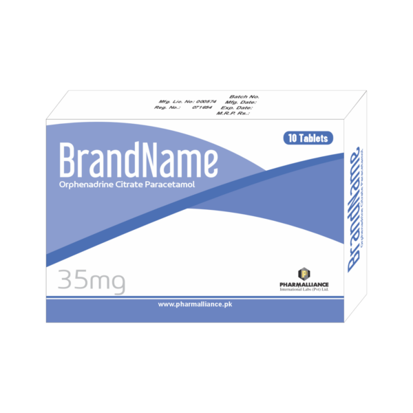 PharmAlliance-Orphenadrine Citrate Paracetamol-35mg/450mg-Tablets